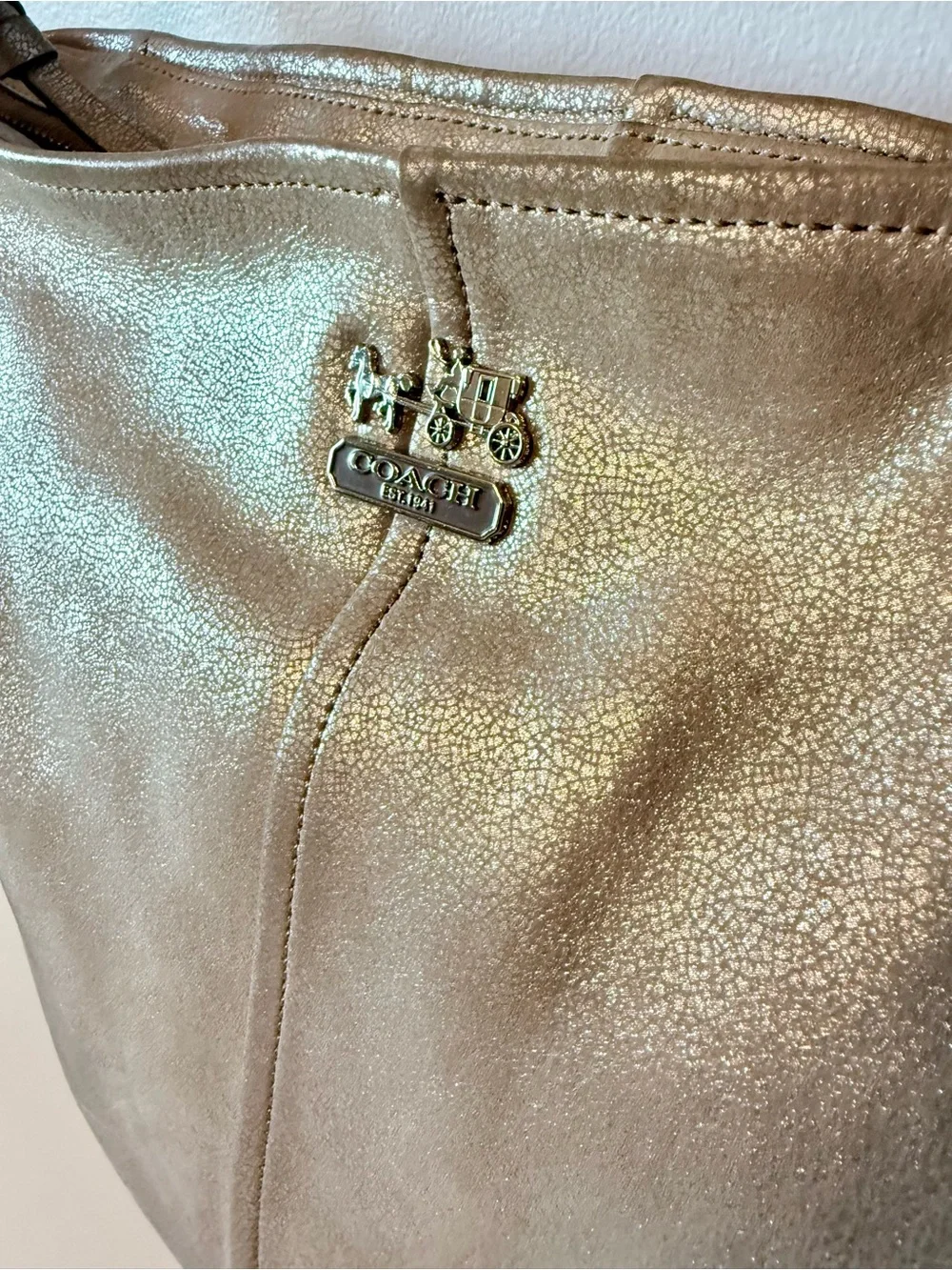 Coach Chelsea Metallic Leather Katarina Bag #19397